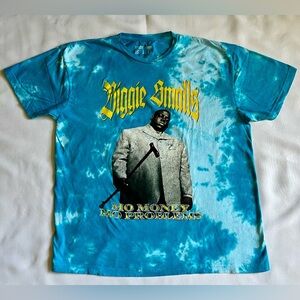 Biggie Smalls Blue Tie-Dye Hip-Hop T-Shirt Men’s Mo Money Mo Problems Size Large